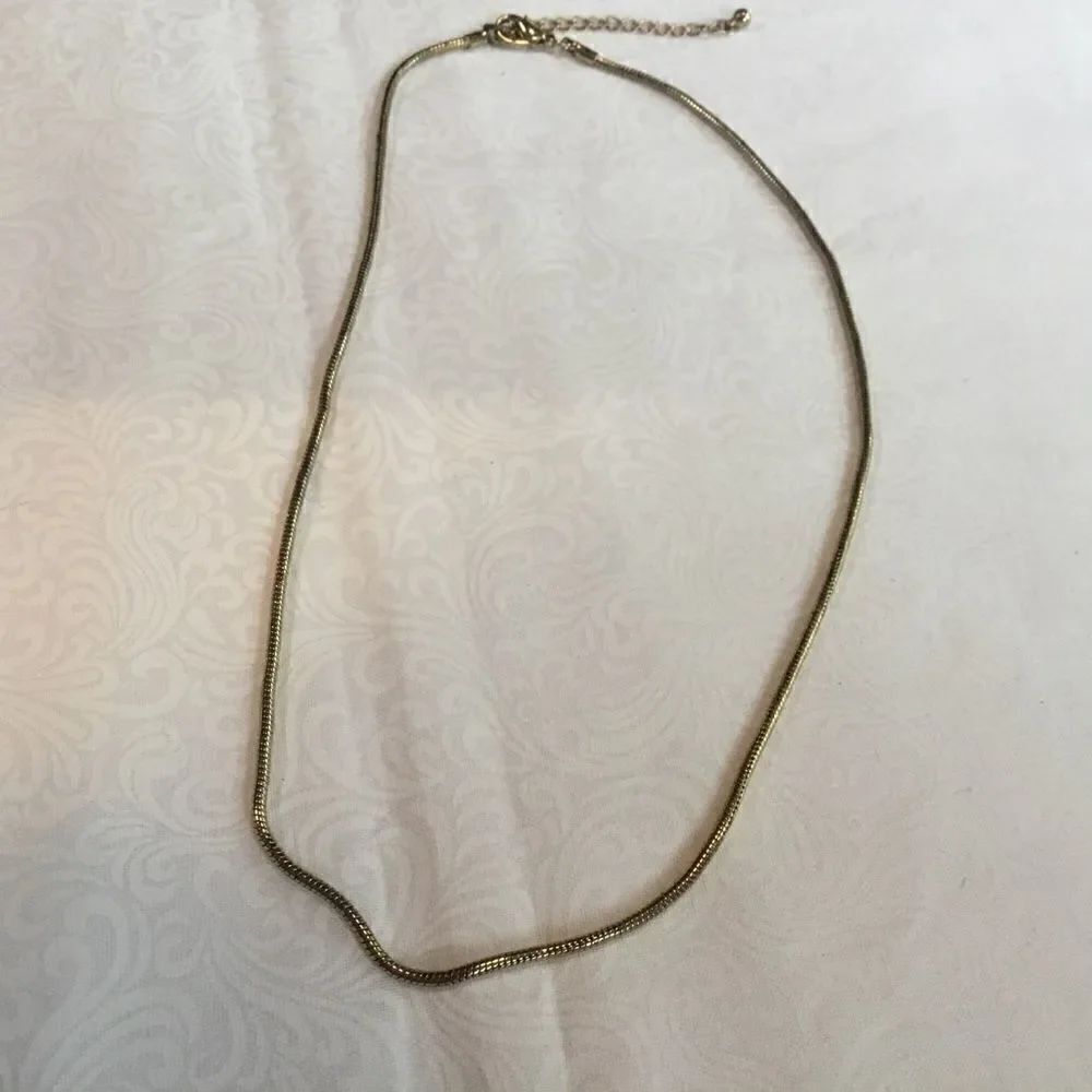 Adjustable Goldtone Snake Chain Necklace